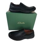 Clarks Shoes Mens 14 15 16 17 Medium Brown Niland Slip On Leather Loafers