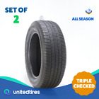 Set of (2) Used 235/60R18 Michelin Defender LTX M/S 107H - 6.5/32