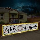 Lighted Welcome Home Banner Large Flowers Welcome Home Yard Sign with LED Lig...