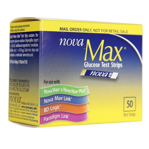 Nova Max Blood Glucose Test Strips Pack of 200