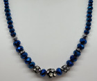 Women's Bead & Rhinestone Necklace Blue Fashion Jewelry Unbranded