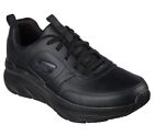 Skechers Work Men's Black Lace Up Leather Shoes Light Oil Slip Resistant 200102