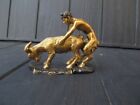 Satyr. Bronze erotic figurine of a goat and a demon devil. Bronze Decor Art Rare