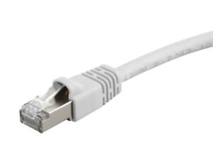 Cat6A Ethernet Patch Cable Network Internet Cord RJ45  STP 10G 26AWG 1ft White