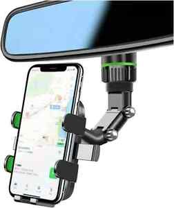 New 360° Car Phone Holder Rotatable, Retractable Rearview Mirror Mount Universal