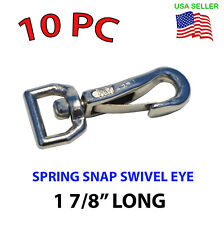 (10 QTY) Small Spring Snap Swivel Eye Hook Dog 1 7/8
