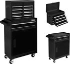 5-Drawer Rolling Tool Chest Storage Cabinet with Wheels for Repair Shop, Black