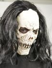 Scary Sadistic Creepy Mask with Hair for Skull Skeleton Halloween Adult Costume