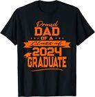 New ListingMatching Family Orange Proud Dad Class of 2024 Graduate T-Shirt