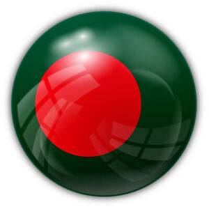 Bangladesh Flag Glossy Ball Car Bumper Sticker Decal