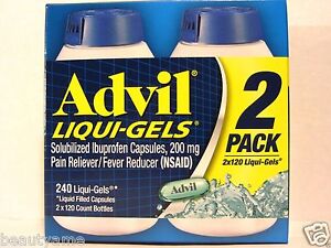 Advil LIQUI-GELS Solubilized Ibuprofen Capsules 200 mg, 240 Liqui-Gels