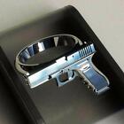 Mens 925 Silver Pistol Gun Rings Punk Rock Hip Hop Ring Party Jewelry Size 6-11