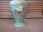 Roseville Bushberry Blue 1941 Vintage Art Pottery Ceramic Flower Vase 28-4