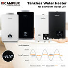 CAMPLUX 10L/12L Tankless Water Heater LP/NG Instant Hot Shower Bathroom Indoor