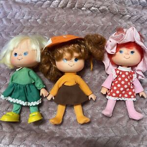 Lanard 1981 Jelly Bean Doll Cindy Cinnamon, Lucy Lemon, Very Cherry Lot Of 3