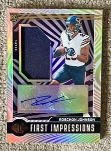 New Listing2023 Panini Illusions First Impressions Roschon Johnson auto rpa rookie bears