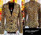Vintage Betsey Johnson New York Velvet Leopard Cheetah Dress Coat Jacket Blazer