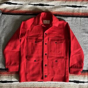 Filson Mackinaw Cruiser | Size Large | Made in USA | Vintage Scarlett Red