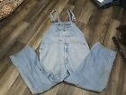 Vintage Liberty Overalls Bibs Mens Size 40x30 Light Wash Blue Jean Dirty