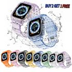 Clear iWatch Band+Case For Apple Watch Series 9 8 7 6 5 Ultra SE 40/44/45/49mm