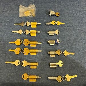 Lot of 14 Lock Keyways Keyway Key Cylinder Car-Royal Hager Kaba Fort Russwin ETC