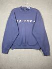 Vintage Friends TV Show Sweatshirt Adult Size Medium Blue Fleece 1995 USA Made
