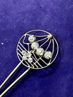 Kanzashi hairstick hairpin with antique glass decoration, W1.0