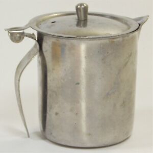 Vintage Stainless-Steel Creamer with Lid Vollrath 46211 Pitcher