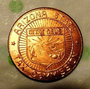 Arizona State Sales Tax Commission Payment Token Original RED UNCIRCULATED BU