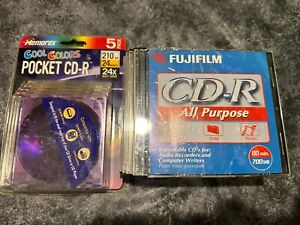 New 5-Pack of Memorex Cool Colors Pocket CD-R & 10 Fuji CD-R All Purpose CDs
