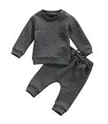 Newborn Baby Boy Girl Clothes Gender Neutral Sweatsuit Unisex Solid Outfit