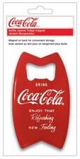 NEW Coca-Cola BOTTLE OPENER FRIDGE MAGNET, Red COKE Classic Logo Stainless Steel