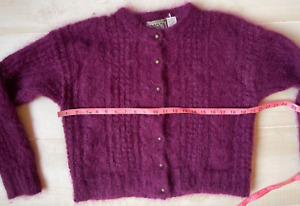 Forenza button up mohair purple cardigan sweater size M women’s vtg