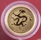 2012 1/20 oz Australia Gold Coin Lunar Year of The Dragon - Free Shipping