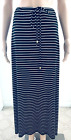 Michael Michael Kors Striped Knit Maxi Skirt Women's Size XL Black  & White