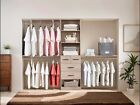 96'' Closet System with 4 Drawers, Wood Closet Systems for Walk in Closets
