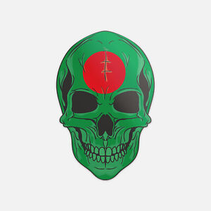 Skull Flag Bangladesh Vinyl Sticker Decal