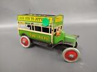Antique Distler Bico Joyville Bus Rare German Toy Wind Up As Is Not Working