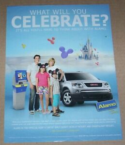 2010 print ad - Alamo car rental little boy girl family Disney World advertising