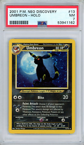 Pokémon Umbreon 13/75 Neo Discovery Unlimited PSA 7 NM Near Mint - HOLO BLEED