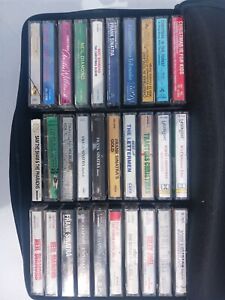 Lot Of 30-Mostly CHRISTMAS Mixed Cassette Tapes Used With  Case