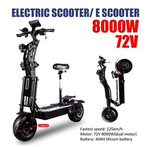 Foldable Dual Motor StrongPower Electric Scooter 60V/8000W/50AH Fast speed USAuJ