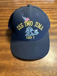 USS IWO JIMA LHD 7 The Corps United States Navy SNAPBACK Hat Cap One Size