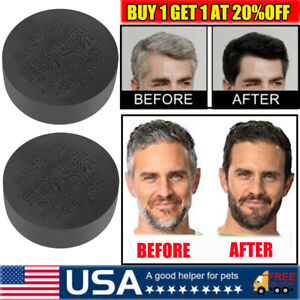 Natural Hair Darkening Shampoo Bar Dark Gray Hair Reverse Soap Care US