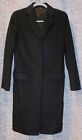 Helmut Lang Wool 80% Cashmere 20% Black Coat Size 40 Made in Italy