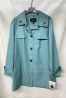 Women's TOWER by London Fog Hooded Raincoat Blue (Size Medium) New with Tags