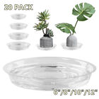 20pcs Plant Saucer Clear Plastic Drip Trays Plate Dish 6