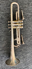 Vintage Stencil VEGA Advanced Triumphal Trumpet Works Worn/Missing Silver Plate