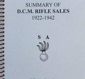 Summary of all D.C.M. Rifle Sales Serial Numbers RARE Gun Book Reference Scarce