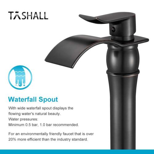 Bathroom Faucet Oil Rubbed Bronze Modern Waterfall Spout Vessel Sink Faucet NEW